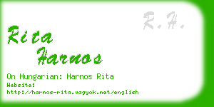 rita harnos business card